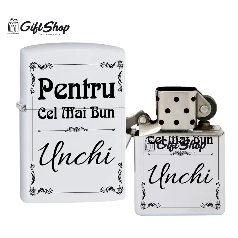 Cel mai bun unchi, bricheta metalica gravata laser cu mesajv